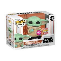 Funko Tees Size M - Star Wars Mandalorian: Grogu with Cookies (Flocked) [Only In Pop! & Tee] #465