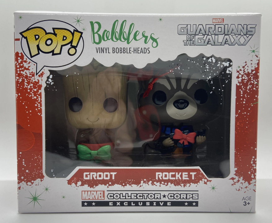 Groot Rocket FUNKO POP Ornaments Marvel Collector Corps Exclusive GOTG BOBBLERS