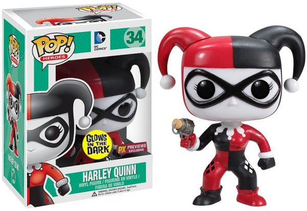 Funko Pop! DC Comics Harley Quinn Glow PX Previews Exclusive #34