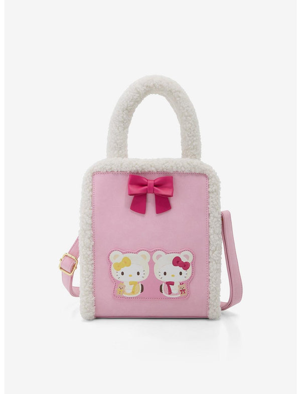 Her Universe Hello Kitty & Mimmy Cozy Bear Crossbody Bag