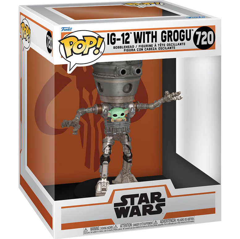 STAR WARS  -  THE MANDALORIAN  # 720  -  POP! VINYL FIGURE OF IG-12 WITH GROGU