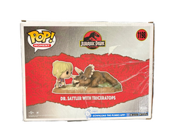 Funko Pop! Jurassic Park: Dr. Sattler with Triceratops (Target Exclusive) #1198 (tape on back)