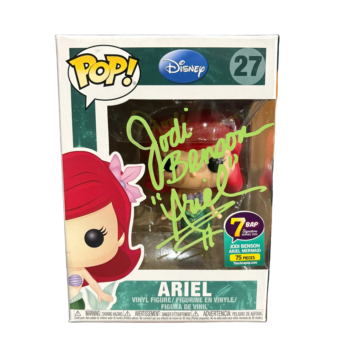 Funko Pop! Ariel (7bap Signature Series 2020)  [Signed by Jodi Benson - COA] #27