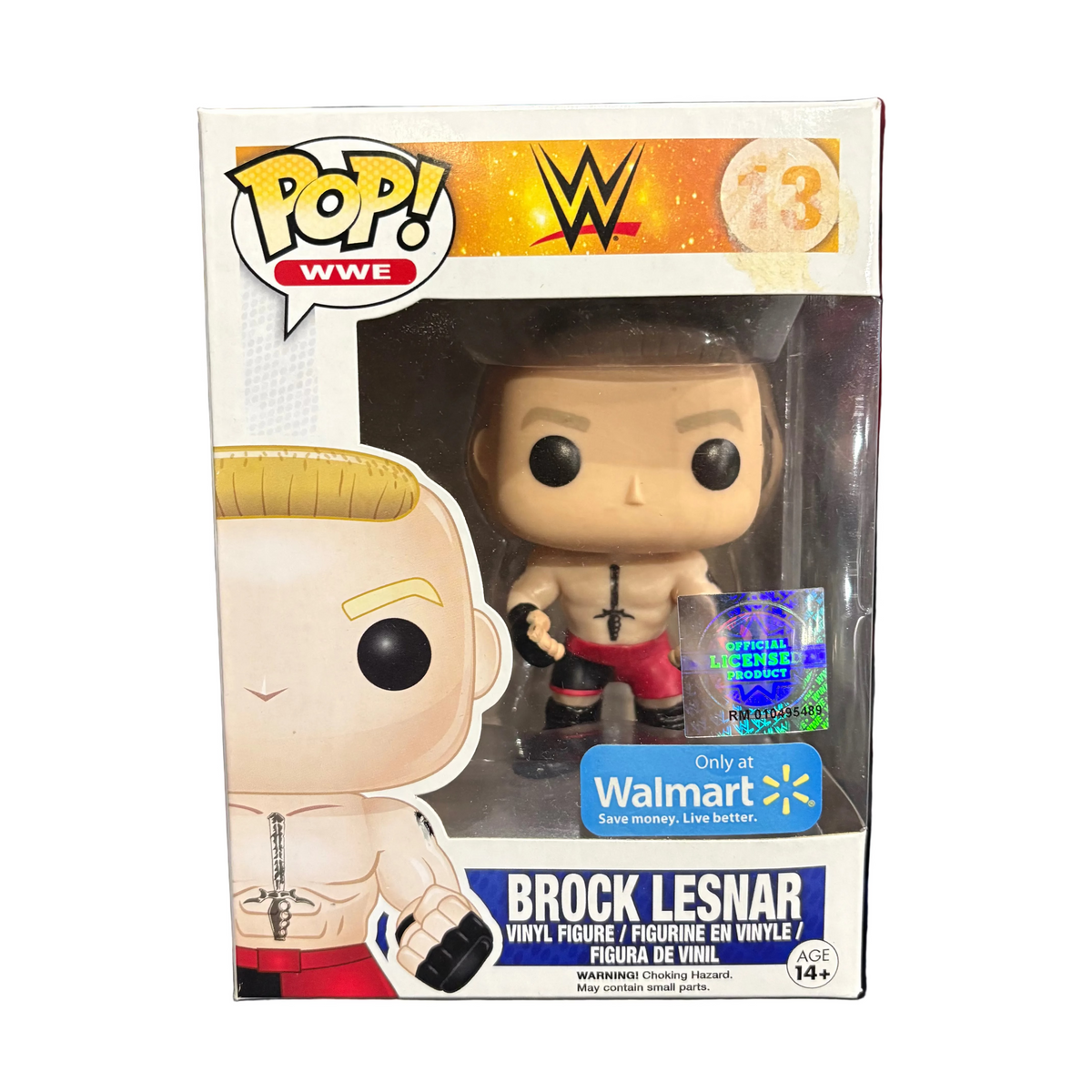 Funko Pop! WWE: Brock Lesnar (Walmart Exclusive) #13 (sticker residue)