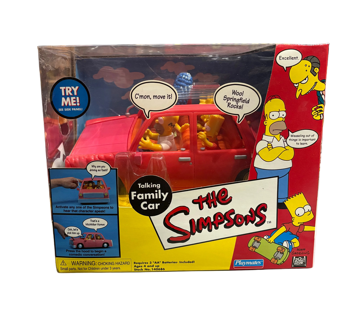 Playmates: The Simpsons - Talking Family Car