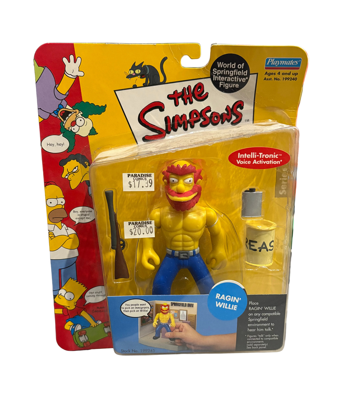 Playmates: The Simpsons - World of Springfield Interactive Figure Ragin' Willie (minor box damage)