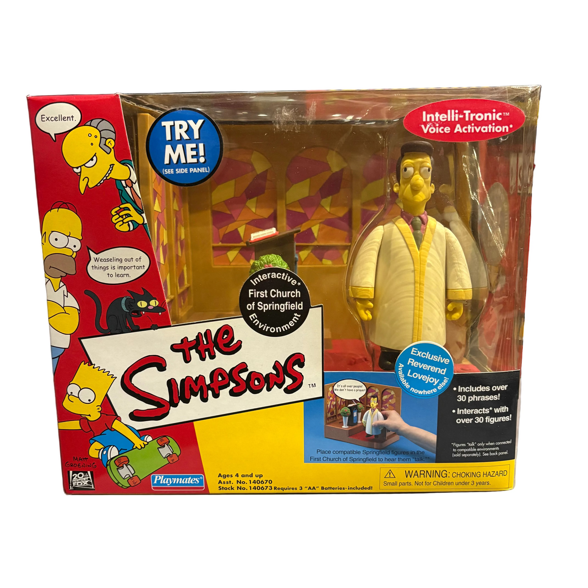 Playmates: The Simpsons - Interactive Environment Reverend Lovejoy (light shelf weare)
