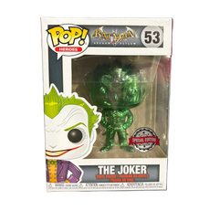 Funko Pop! Batman: Arkham Asylum - The Joker Green Chrome #53 (sticker imperfection)