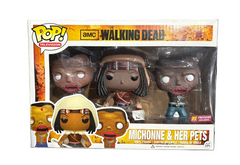 Funko Pop! The Walking Dead: Michonne & Her Pets  (Glows - Px Previews Exclusive) [shelf wear]