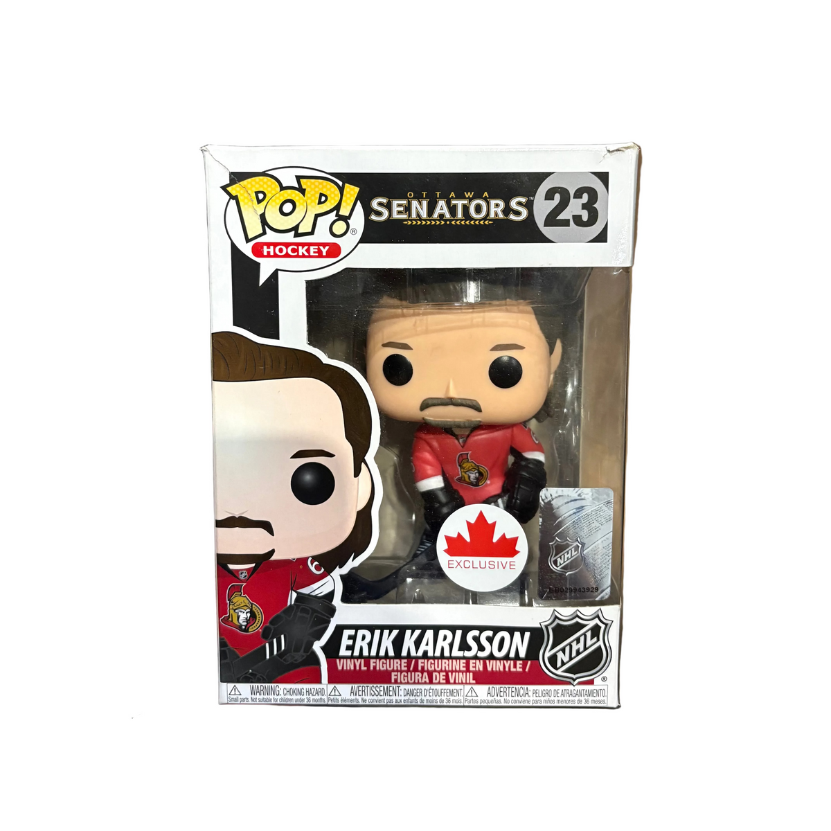 Funko Pop! Ottawa Senators: Erik Karlsson (Canadian Exclusive) #23 (some box damage)
