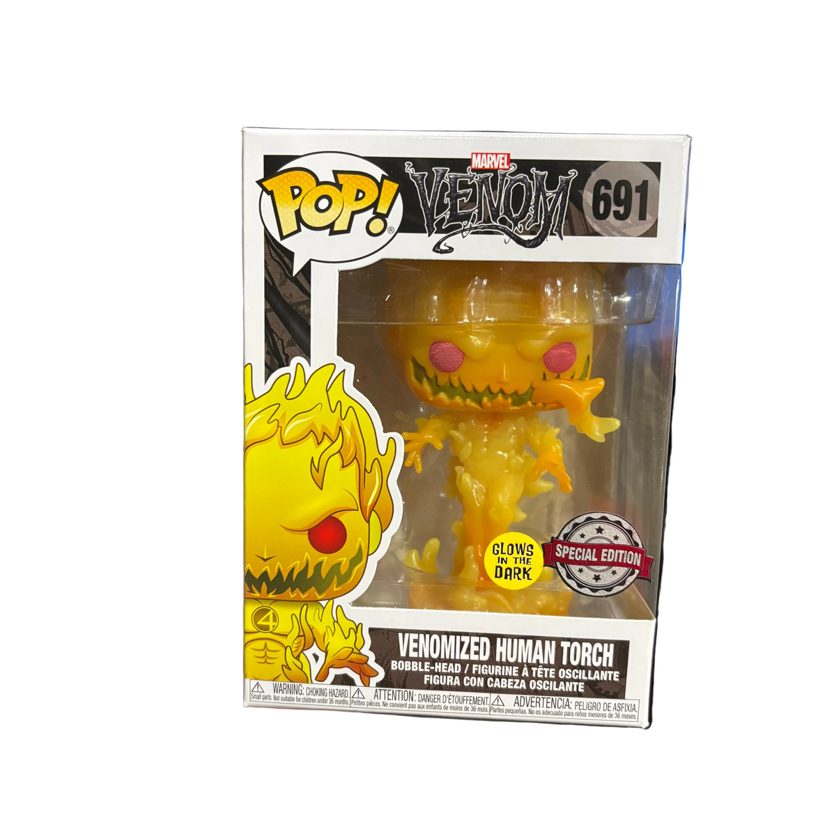 Funko Pop! Marvel Venom: Venomized Human Torch (Glow) (Special Edition) #691