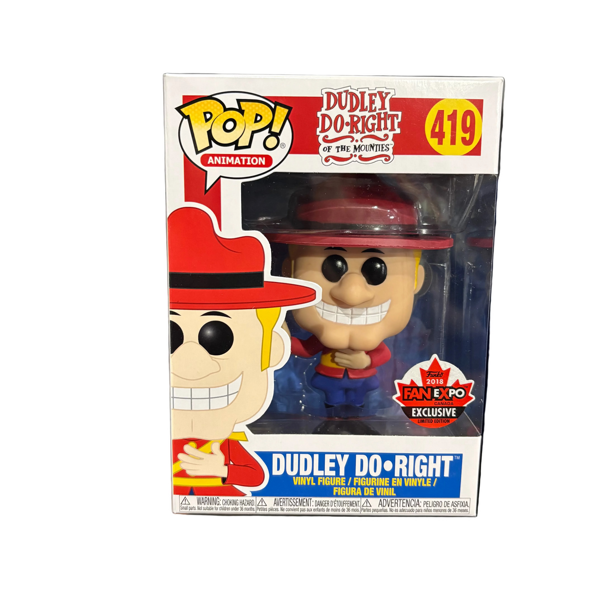 Funko Pop! Dudley Do-Right: Dudley Do-Right (2018 Fan Expo Canada) #419