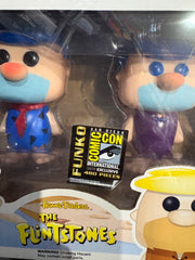 Funko Pop! The Flintstones: Fred & Barney (Blue Hair) (2014 Summer Convention) 2-Pack (sticker imperfection)
