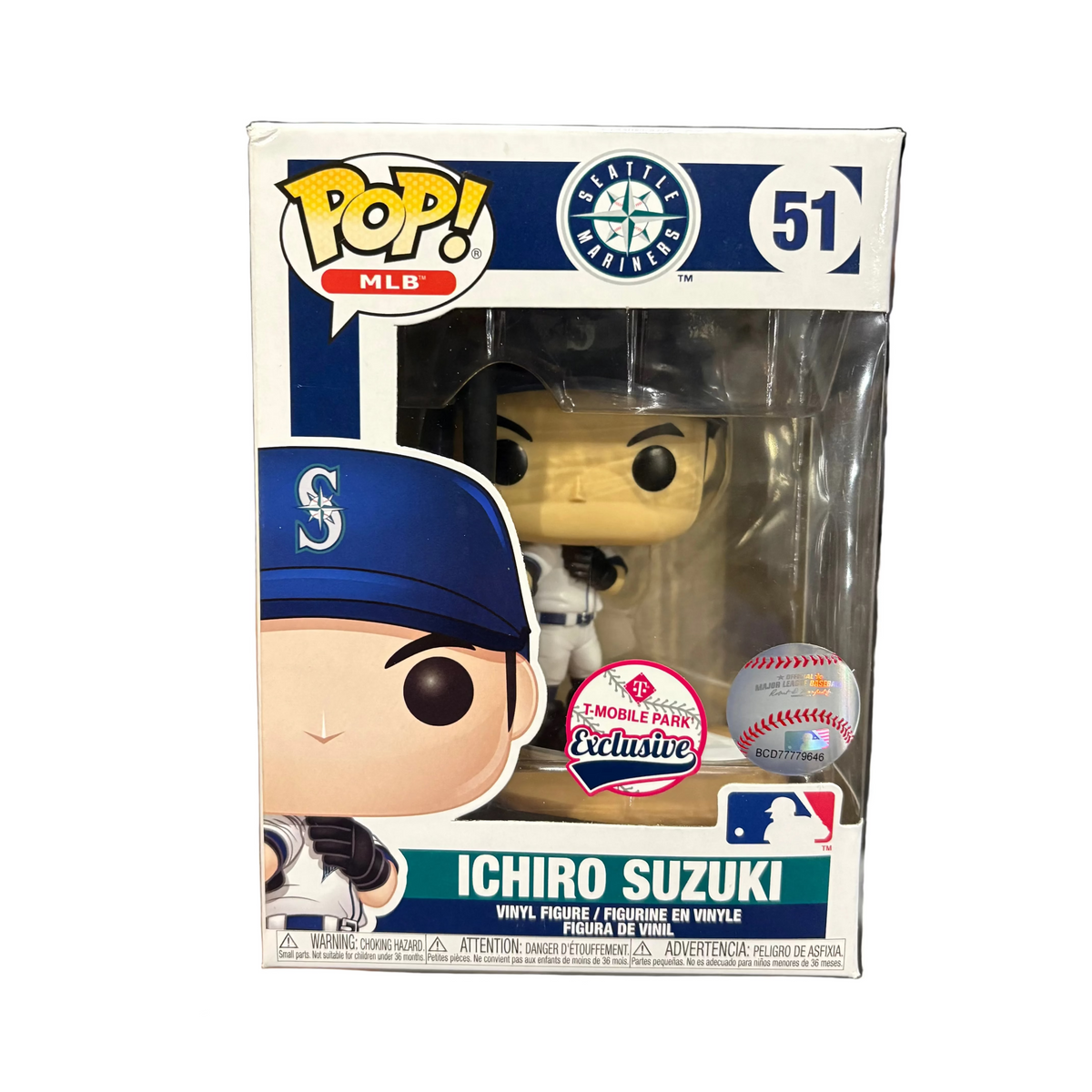 Funko Pop! Seattle Mariners: Ichiro Suzuki (T-Mobile Park Exclusive) #51 small corner ding
