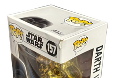 Funko Pop! Star Wars: Darth Vader (Gold Chrome) [ 2019 Galactic Convention] #157 (box damage)