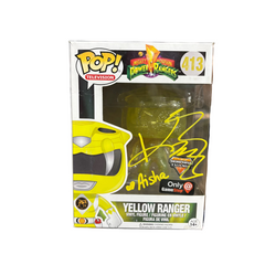 Funko Pop! Power Rangers: Yellow Ranger (signed by Karan Ashley - COA) #413