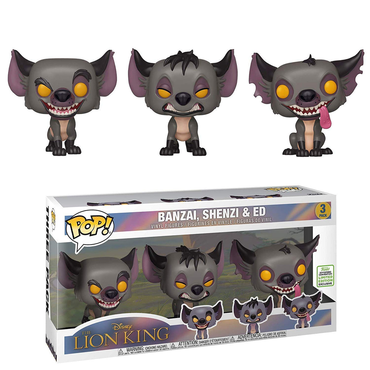 Funko Pop! The Lion King: Banzai, Shenzi & Ed (2019 Spring Convention) 3-Pack