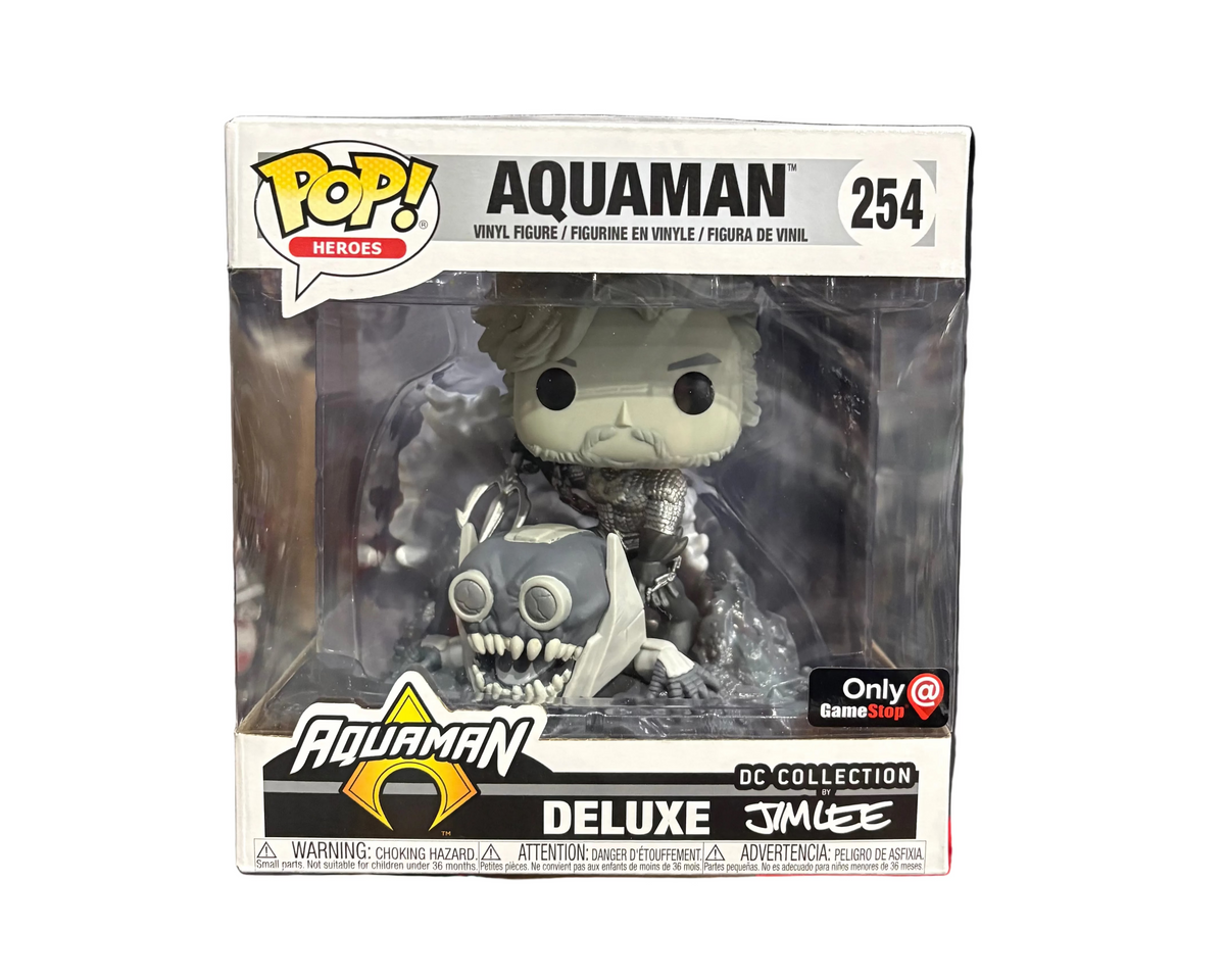 Funko Pop! DC Comics: Aquaman Deluxe by Jim Lee (GameStop Exclusive) #254 (minor marks on screen)