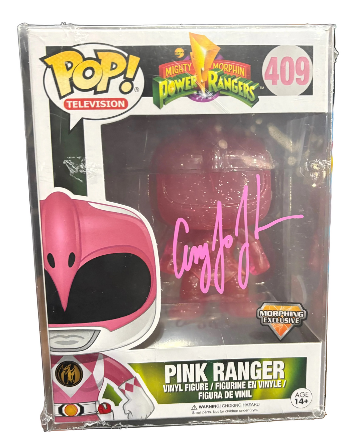 Funko Pop! Pink Ranger (Morphing Exclusive) [Signed by Amy Jo Johnson - COA] #409