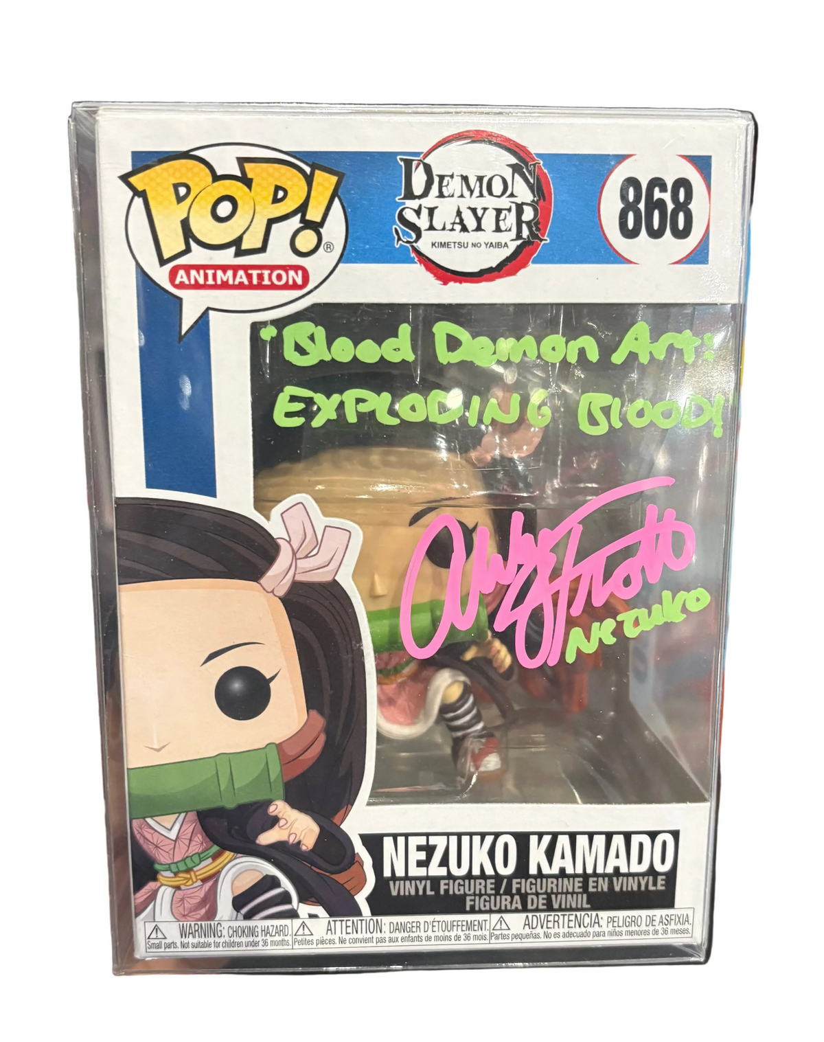 Funko Pop! Demon Slayer: Nezuko Kamado (Signed by Abby Trott - NO COA) #868