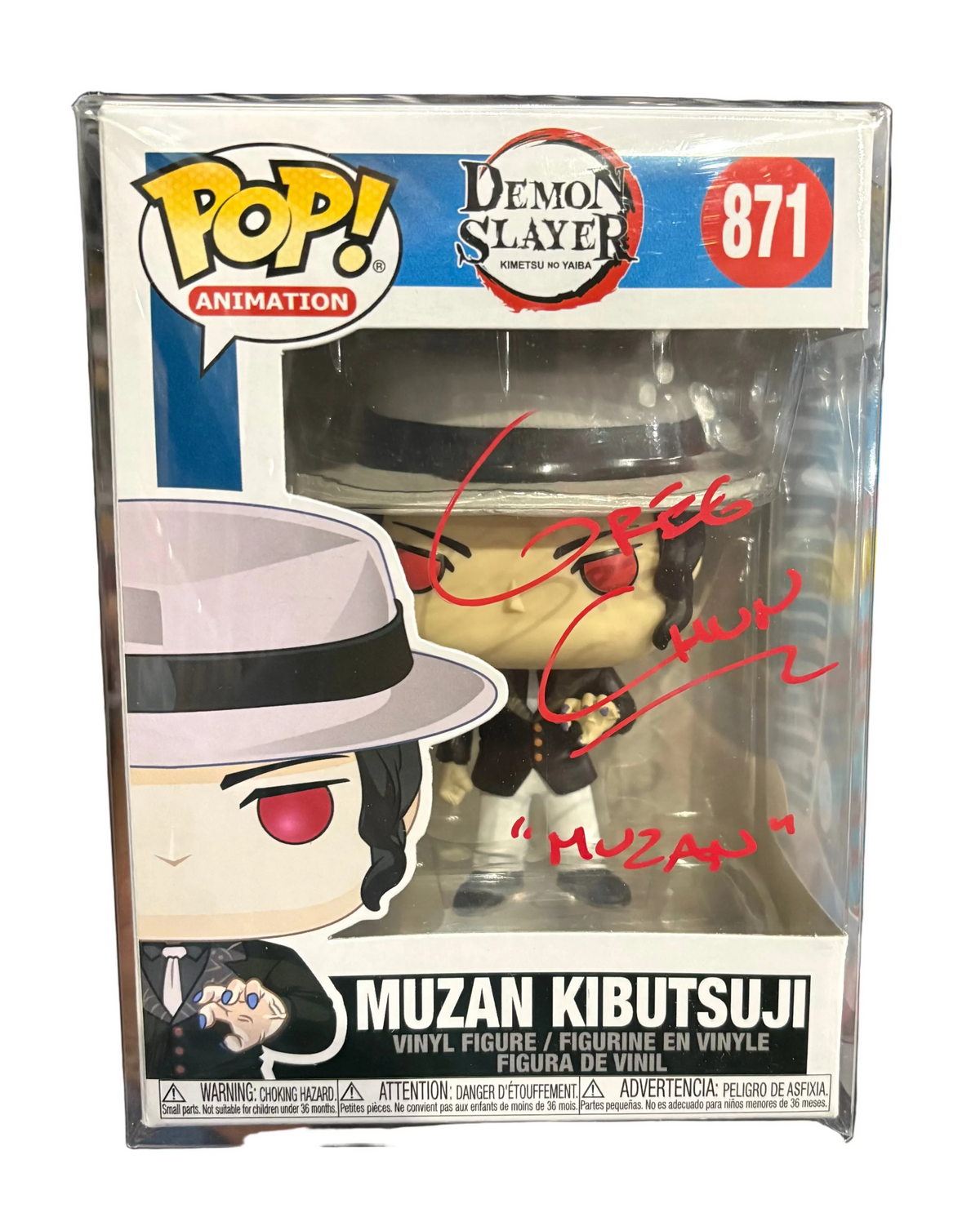 Funko Pop! Muzan Kibutsuji (Signed by Greg Chun - COA) #871