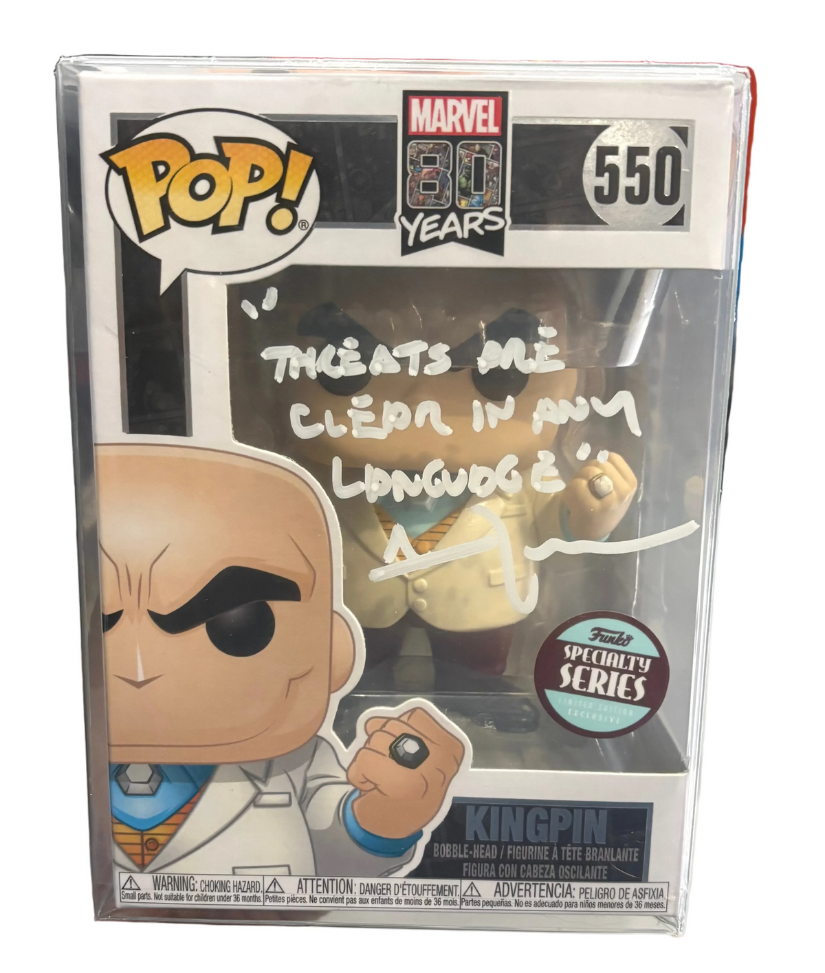 Funko Pop! Kingpin (Signed by Vincent D'onofrio - COA) #550