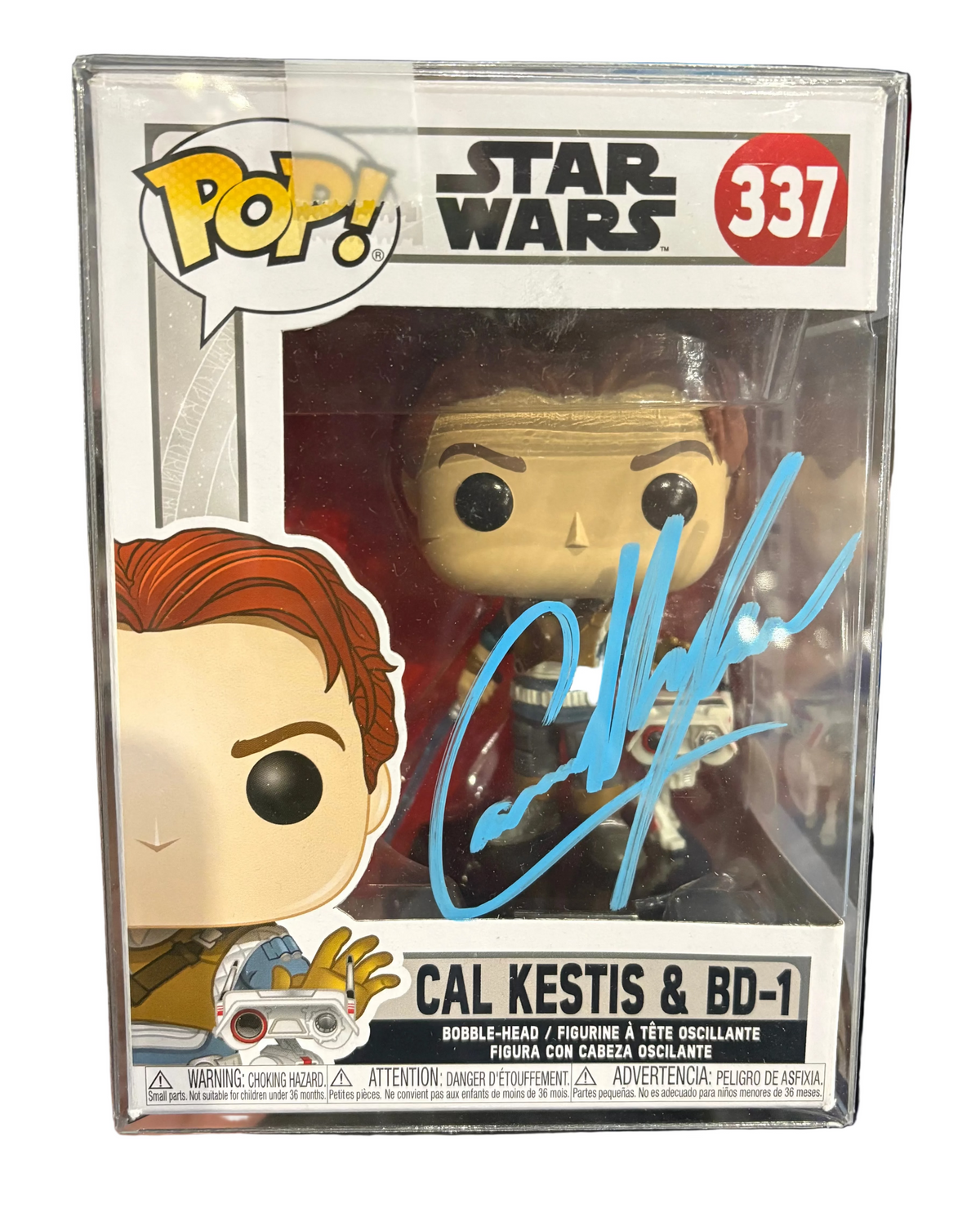 Funko Pop! Cal Kestis & BD-1 (Signed by Cameron Monaghan - COA) #337