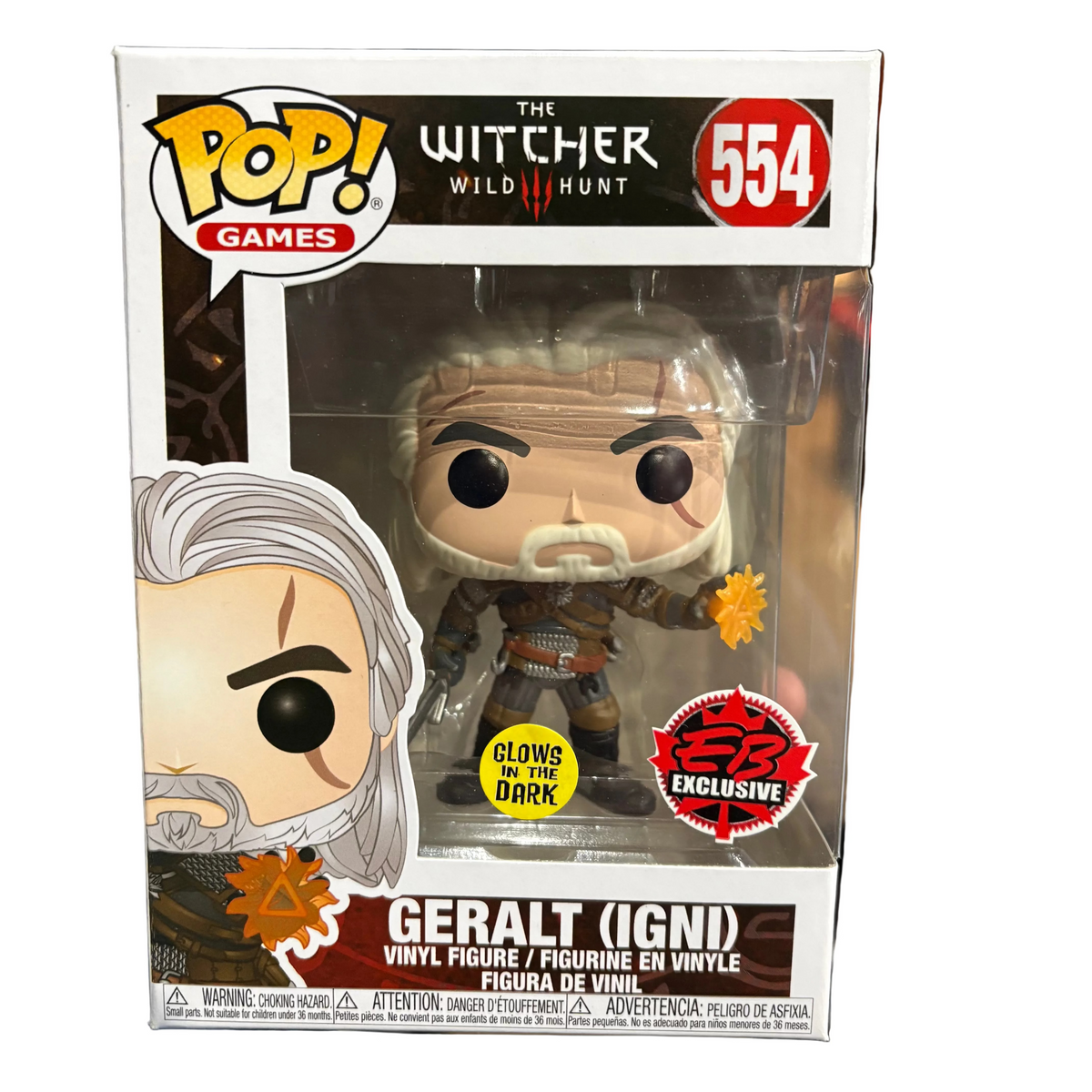 Funko Pop! Games: The Witcher 3 Wild Hunt Geralt (Igni) # 554 EB Games Exclusive