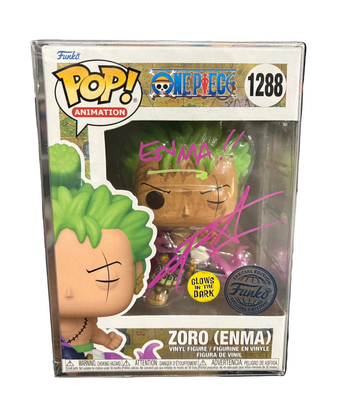 Funko Pop! Zoro (Enma) [Glow - Special Edition] (Signed by Christoper Sabat - No COA) #1288