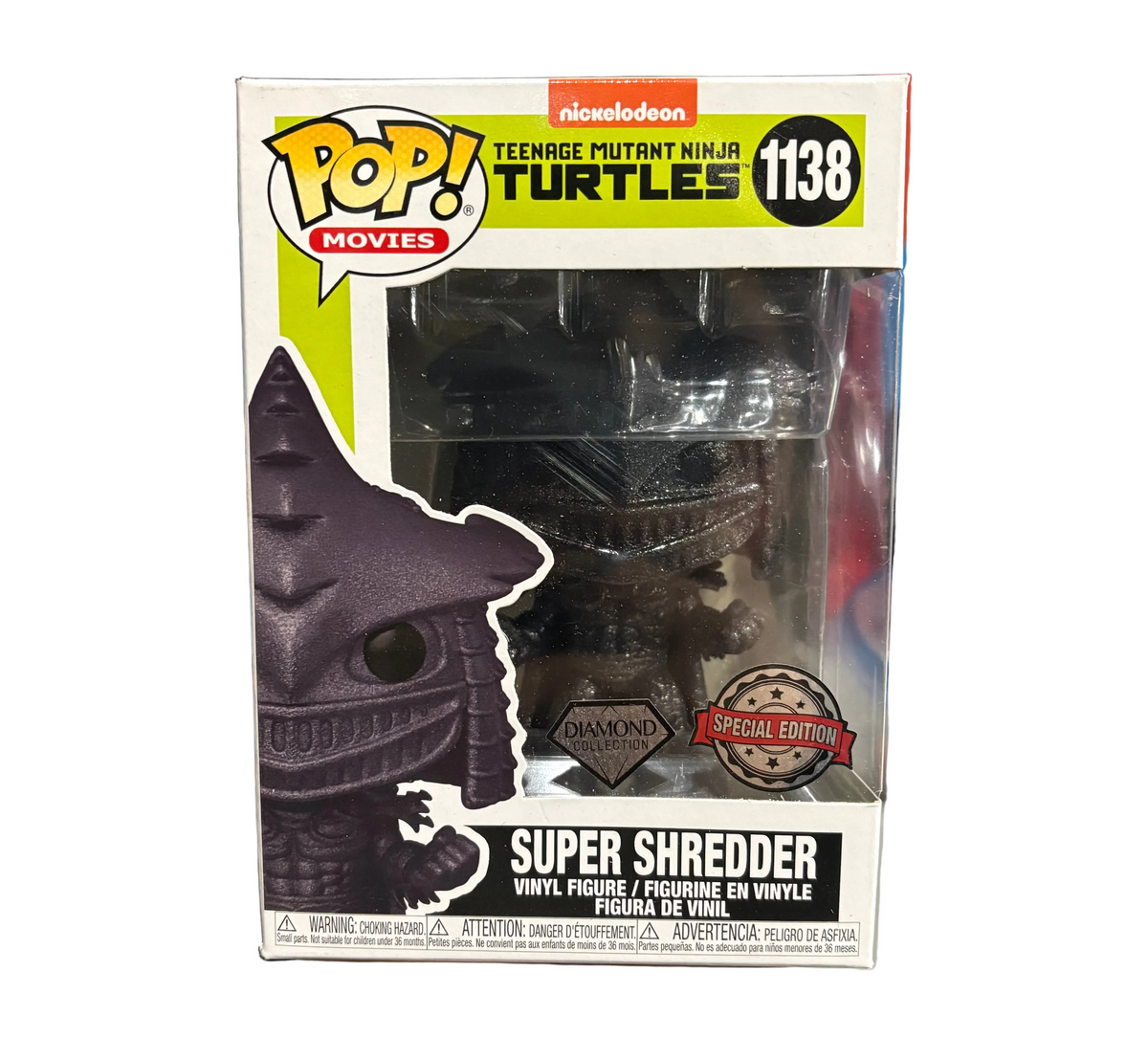 Funko Pop! Super Shredder (Diamond Collection - Special Edition) #1138 (box crease on back)