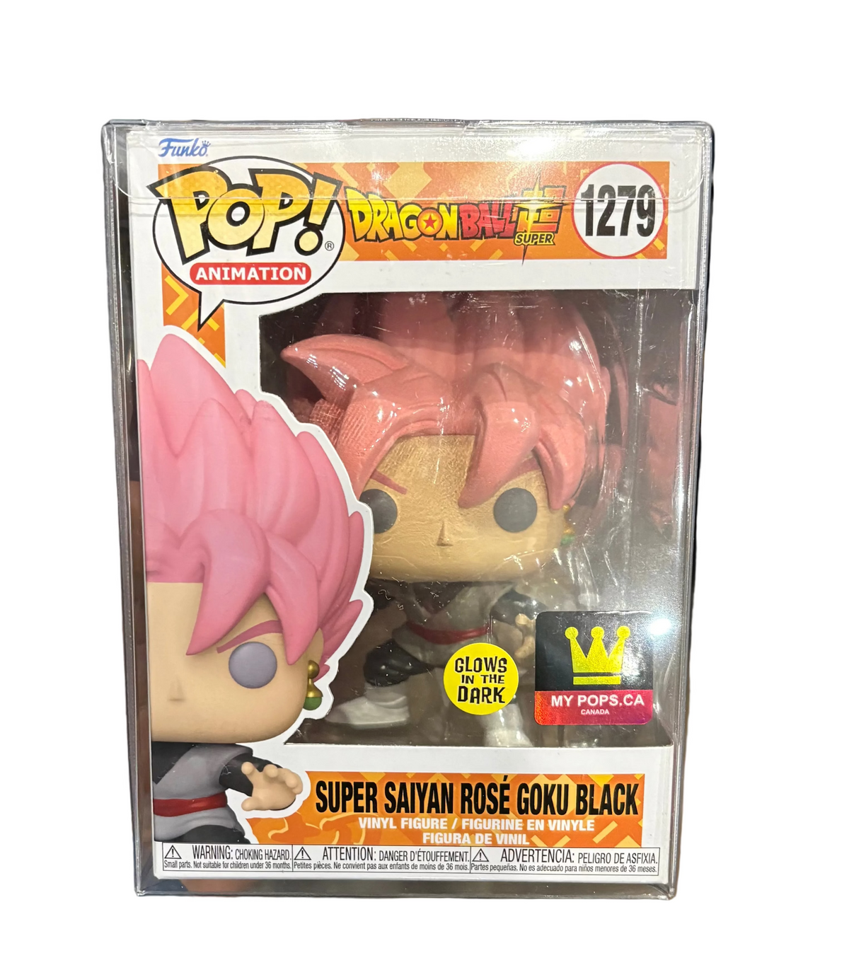 Funko Pop! Dragon Ball: Super Saiyan Rose Goku Black (Glows - MyPops.ca Exclusive) #1279
