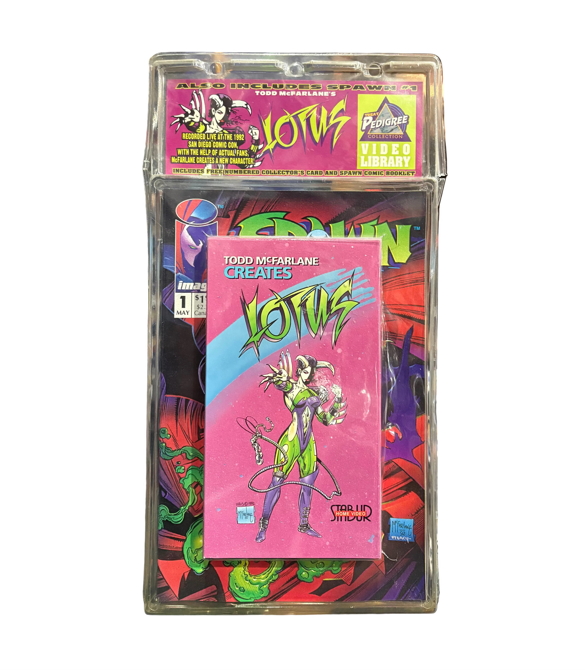 Pedigree VHS Todd McFarlane Creates Lotus Combo Pack (shelf ware)