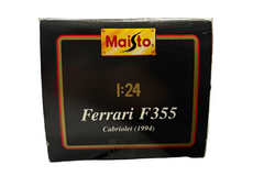 Maisto: 1:24 Die Cast Metal Ferrari F355 Cabriolet (1994) (shelf wear)