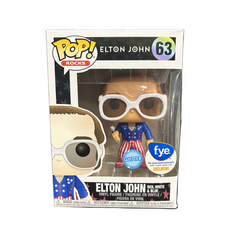 Funko Pop! Elton John Red,White & Blue (Glitter) [F.Y.E. Exclusive] #63 (minor shelf wear)