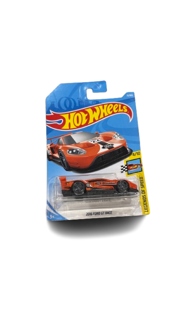 Hot Wheels 2018 50th Anniversary Legends of Speed 2016 Ford GT Race 71/365, Orange