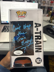 Funko Pop! A-Train #983 (Signed by Jessie T Usher)