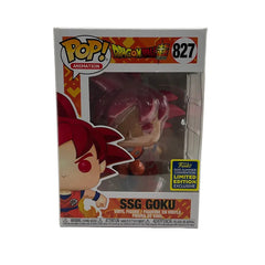 Funko Pop! Dragon Ball Super SSG Goku #827 with 2020 Summer Convention Limited Edition Exclusive sticker in retail box