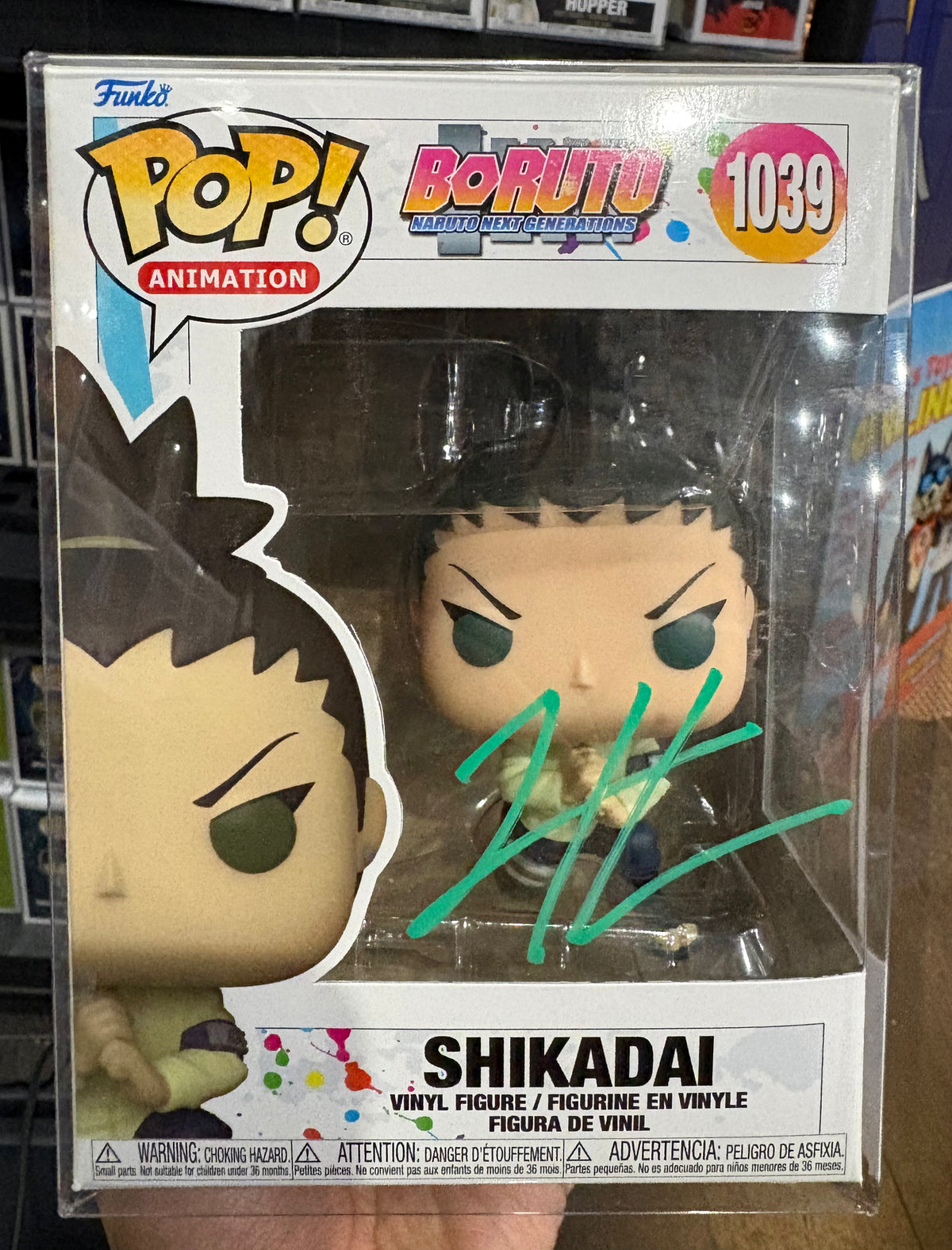 Funko Pop! Shikadai (Signed by Todd Haberkorn - COA) #1039