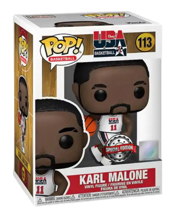 Funko Pop! USA Basketball: Karl Malone (Special Edition) #113 with retail box