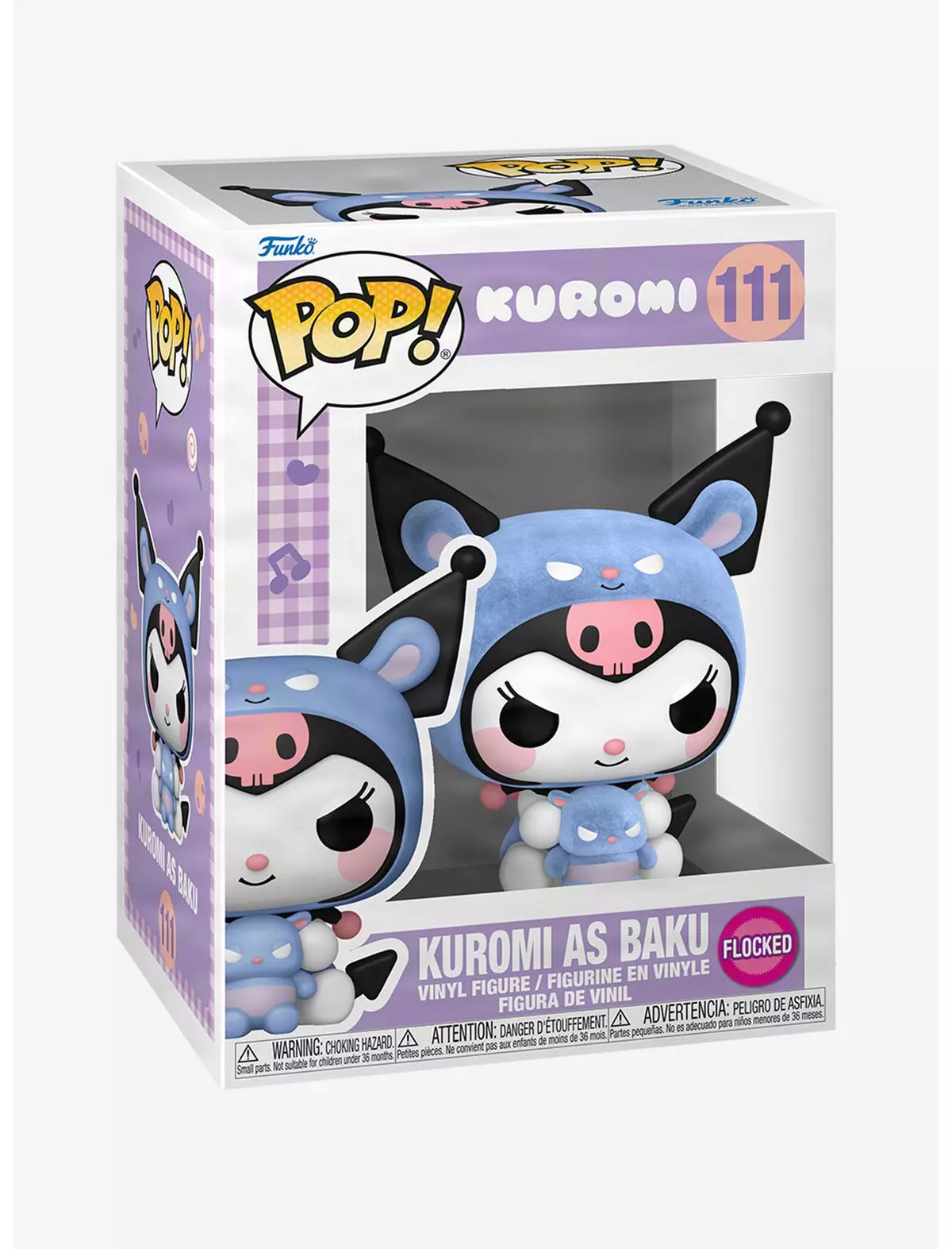 Funko Pop! Kuromi as Baku (Flocked) #111