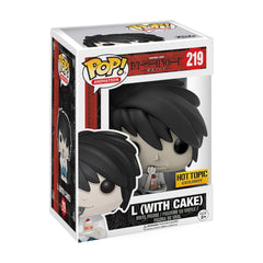 Funko Pop! Death Note: L (With Cake) (Hot Topic Exclusive) #219 boxed reference image