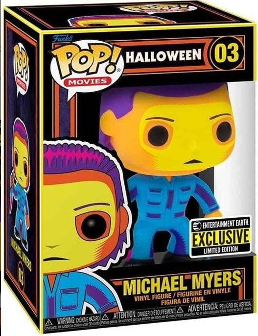Pop Movies Halloween 3.75 Vinyl Figure - Michael Myers Blacklight EE Exclusive #03