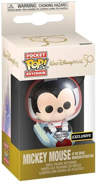Funko Pop! Keychain: Walt Disney World 50th Anniversary: Mickey Mouse at the Space Mountain Attraction (Diamond Collection) (BoxLunch Exclusive)