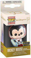 Funko Pop! Keychain: Walt Disney World 50th Anniversary: Mickey Mouse at the Space Mountain Attraction (Diamond Collection) (BoxLunch Exclusive)
