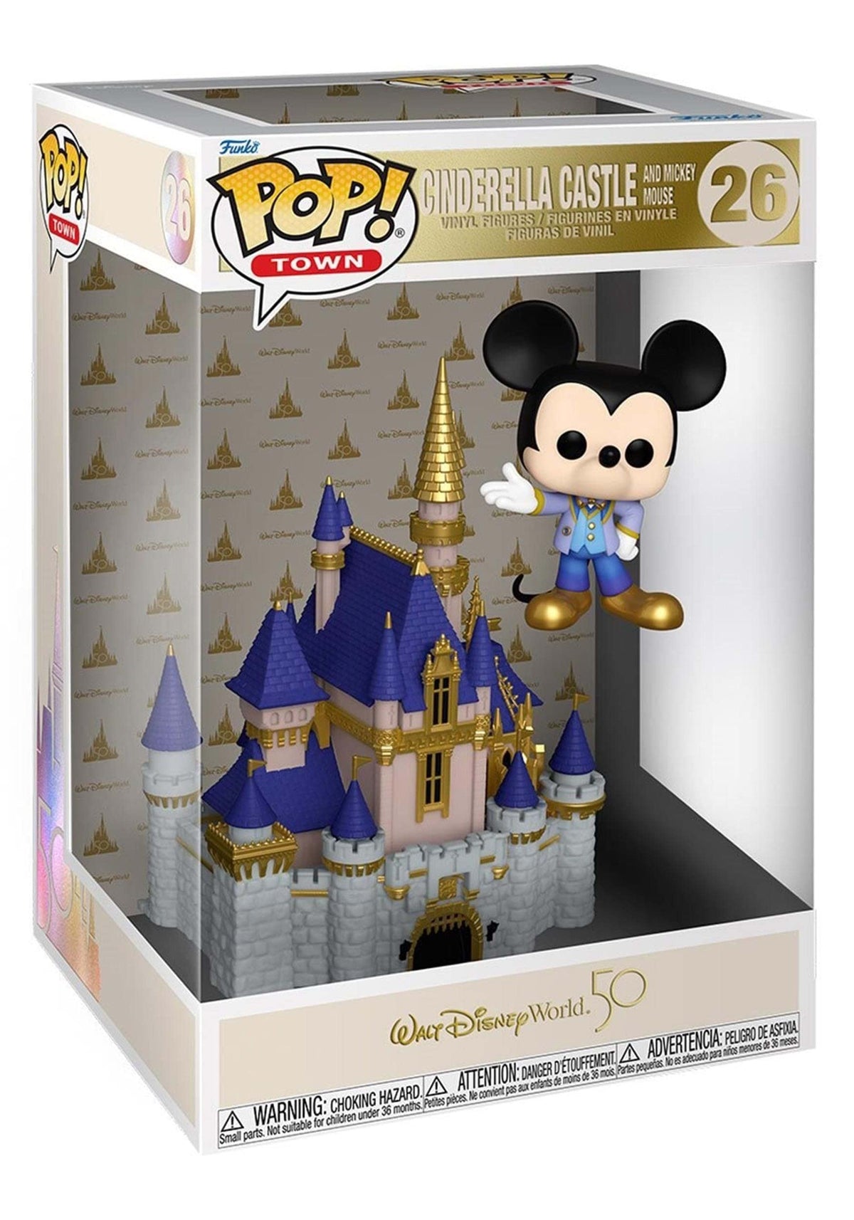 Funko Pop! Walt Disney World: Cinderella Castle and Mickey Mouse (50th Anniversary) #26 (minor damage on screen)