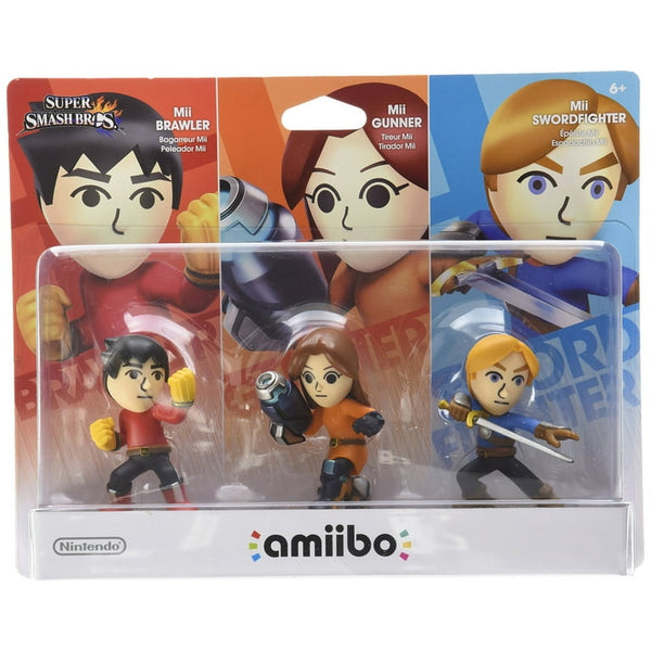 Nintendo - Amiibo: Super Smash Bros. - Mii Fighters 3-Pack (Brawler, Gunner & Swordfighter)