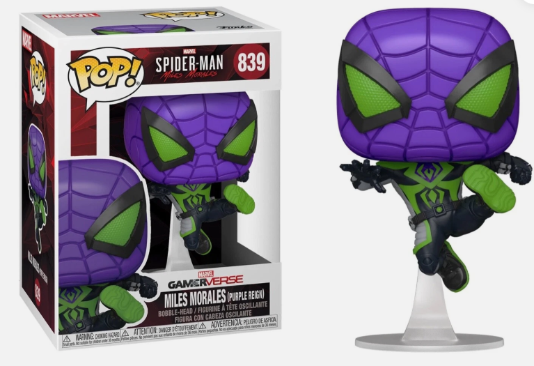 FUNKO POP! MARVEL: SPIDERMAN - MILES MORALES (PURPLE REIGN) #839