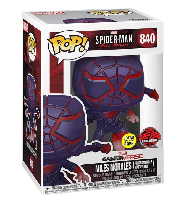 Funko Pop! Games: Spider-Man Miles Morales: Miles Morales (Programmable Matter Suit) (Glow) (EB Games Canada Exclusive)