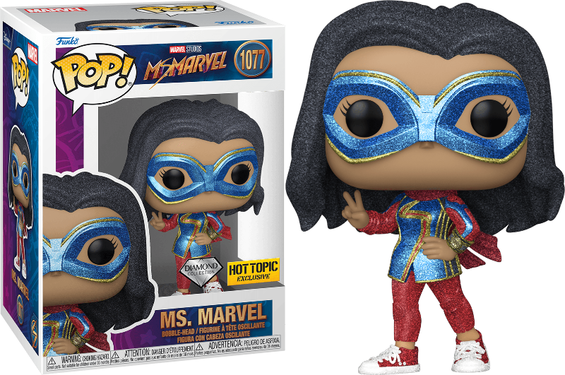 Funko Pop Ms. Marvel (Diamond Collection) [Hot Topic Exclusive] #1077