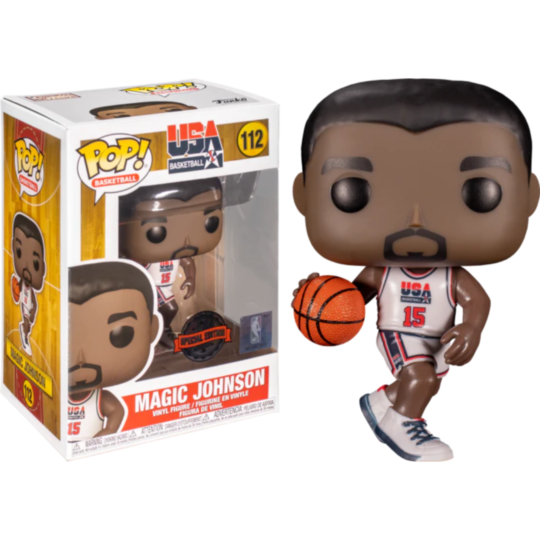 Funko Pop! USA Basketball: Magic Johnson (Special Edition) #112 with retail box